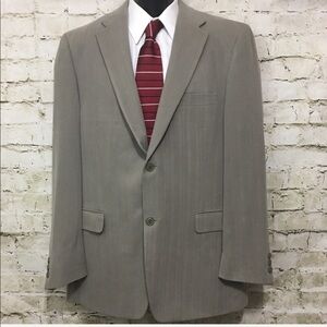 Lyle & Scott Scotland 100% Silk Taupe Blazer